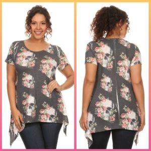 Skull and Roses plus size top pack of 3